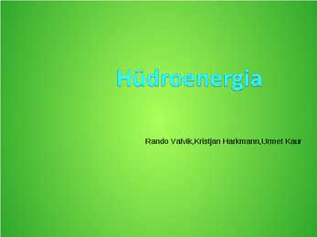 Hüdroenergia