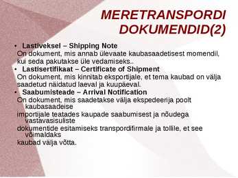 Meretransport #13