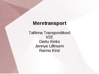Meretransport