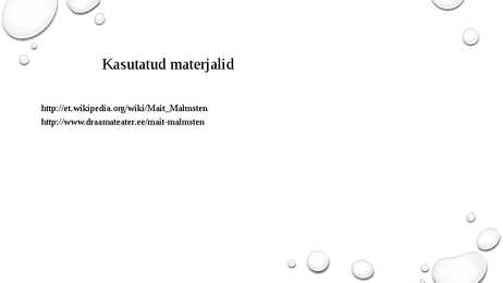 MAIT MALMSTEN #6