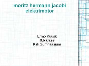 Moritz Hermann Jacobi elektrimootor