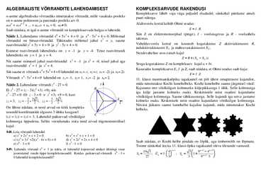 Kompleksarvud gümnaasiumiõpikus #7