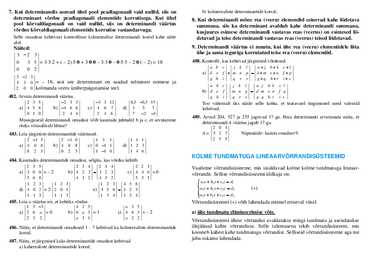 Determinandid gümnaasiumiõpikus #5
