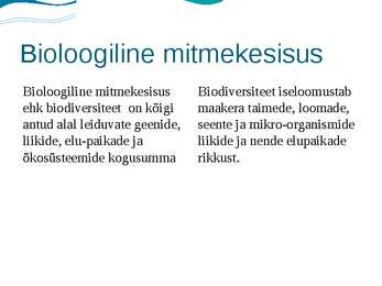 Keskkonnakaitse ja looduskaitse #6
