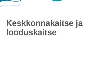 Keskkonnakaitse ja looduskaitse