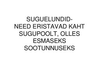 MEHE SUGUELUNDITE EHITUS JA TALITLUS #3