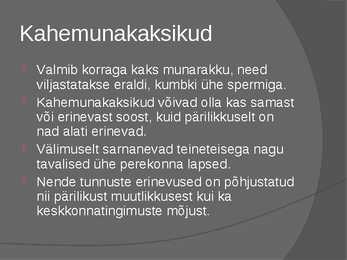 Pärilik ja mittepärilik muutlikkus #11