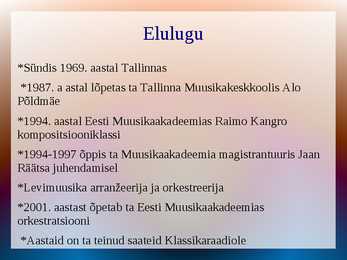 Tõnu Kõrvits ettekane #2