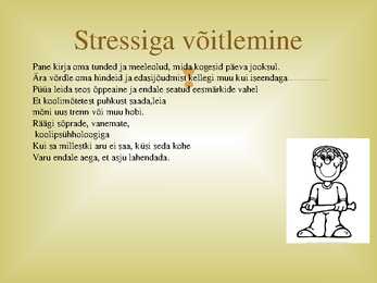 Negatiivne stress gümnasisti elus #15