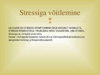 Negatiivne stress gümnasisti elus #17