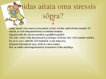 Negatiivne stress gümnasisti elus #21