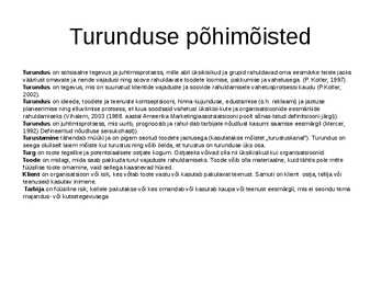 Turunduse olemus #2