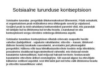Turunduse olemus #17