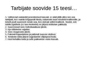 Positsioneerimine ja sihtturundus #5