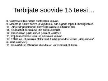 Positsioneerimine ja sihtturundus #6