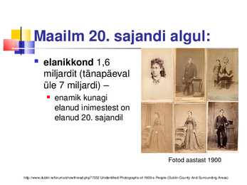 Imperialismiajastu ja ühiskond 20-sajandi algul #2
