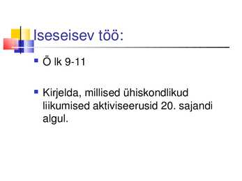 Imperialismiajastu ja ühiskond 20-sajandi algul #29