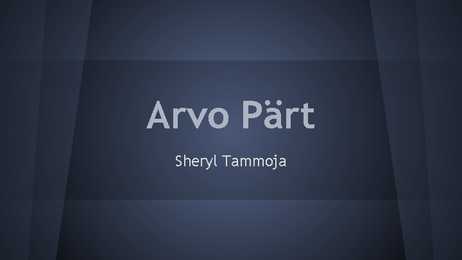 ARVO PÄRT