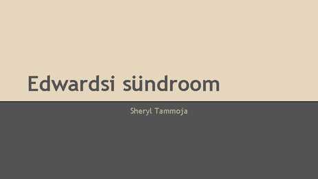 Edwardsi sündroom
