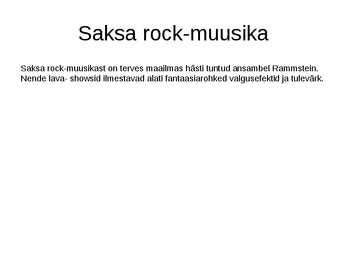 Saksamaa muusika #8