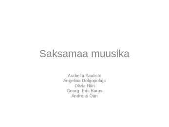 Saksamaa muusika