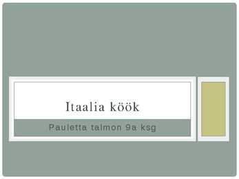 Itaalia köök