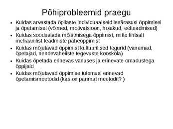 Pedagoogiline psühholoogia #23