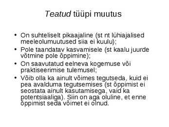 Pedagoogiline psühholoogia #28