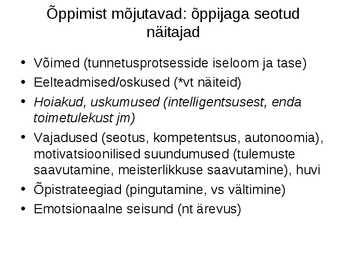 Pedagoogiline psühholoogia #29