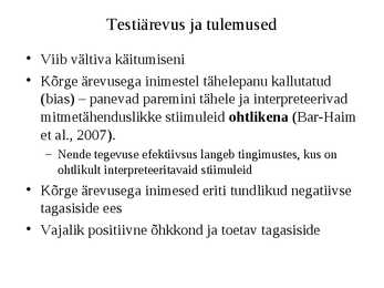 Kognitiivsed protsessid-Areng ja roll õppimisel #24
