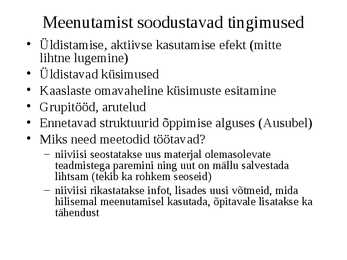 Kognitiivsed protsessid-Areng ja roll õppimisel #36