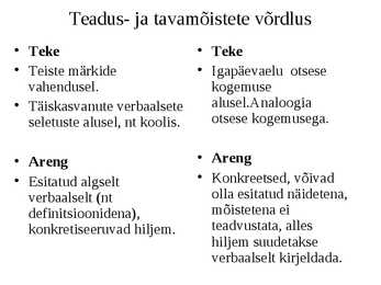 Kognitiivsed protsessid-Areng ja roll õppimisel #42