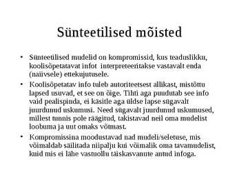 Kognitiivsed protsessid-Areng ja roll õppimisel #47