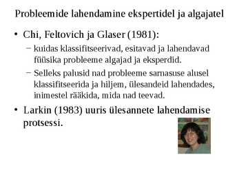 Kognitiivsed protsessid-Areng ja roll õppimisel #60