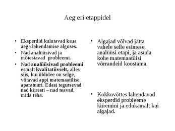 Kognitiivsed protsessid-Areng ja roll õppimisel #63