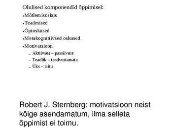 Motivatsioon ja motiveerimine #2