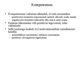 Motivatsioon ja motiveerimine #12