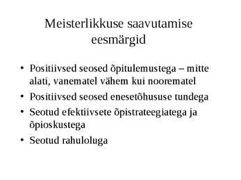 Motivatsioon ja motiveerimine #26
