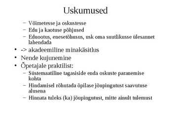 Motivatsioon ja motiveerimine #6