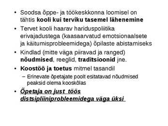 Kasvatamine-Korra loomine ja hoidmine klassis  Distsipliin klassis #8
