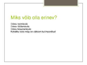 Toidu keskkonnamõju #5
