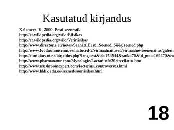 Ülevaade riisikatest #18