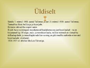 Evald Aav #3