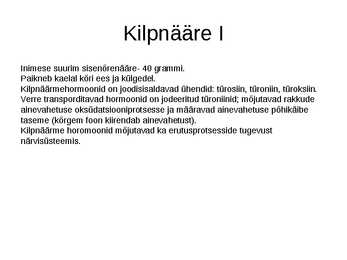 Endokriinnäärmed e-sisenõrenäärmed #8