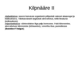 Endokriinnäärmed e-sisenõrenäärmed #9