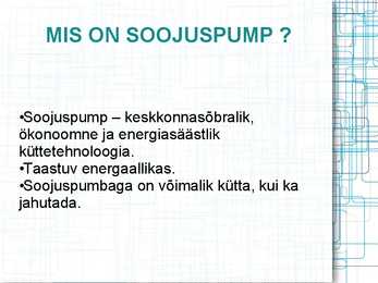 Soojuspumbad - esitlus #2