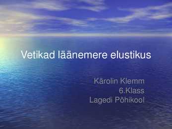 Vetikad läänemere elustikus