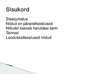 Pärandkooslused ja nende kaitse #2