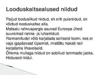Pärandkooslused ja nende kaitse #12