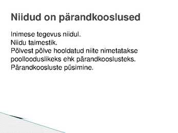Pärandkooslused ja nende kaitse #4
